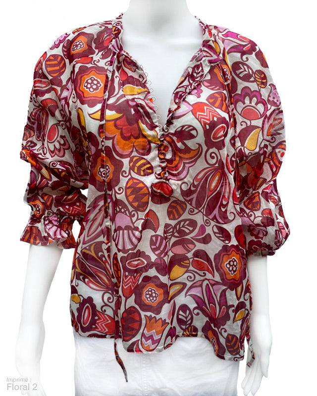 Eugenie top in cotton voile