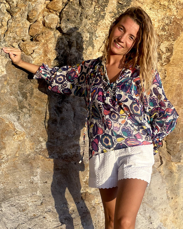 Top Eugénie en voile de coton