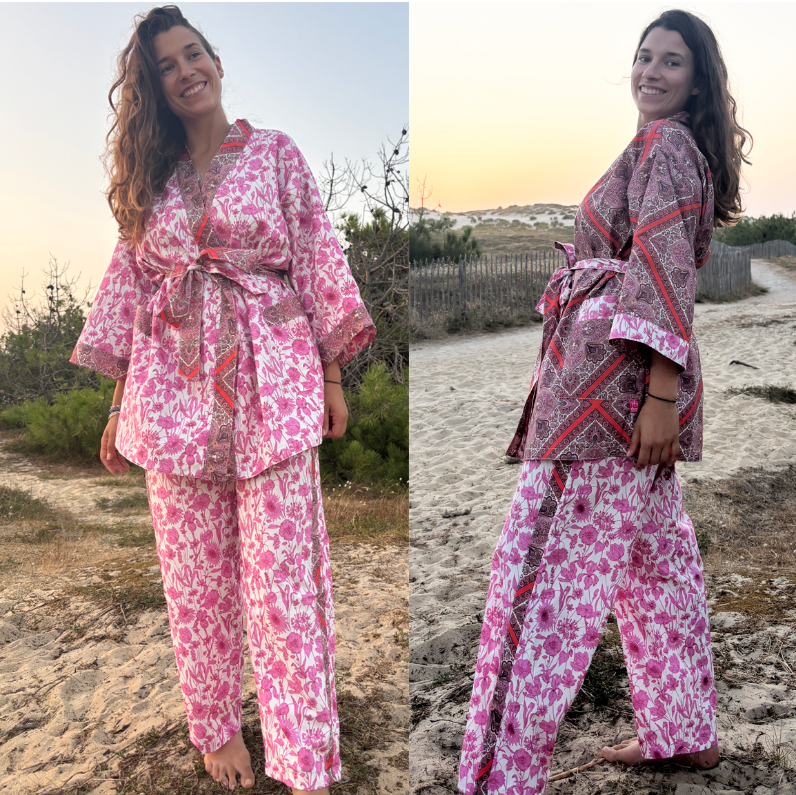 Ensemble Kimono Réversible
