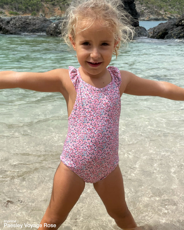 Maillot de bain d'été à volants pour filles, e... - Grandado